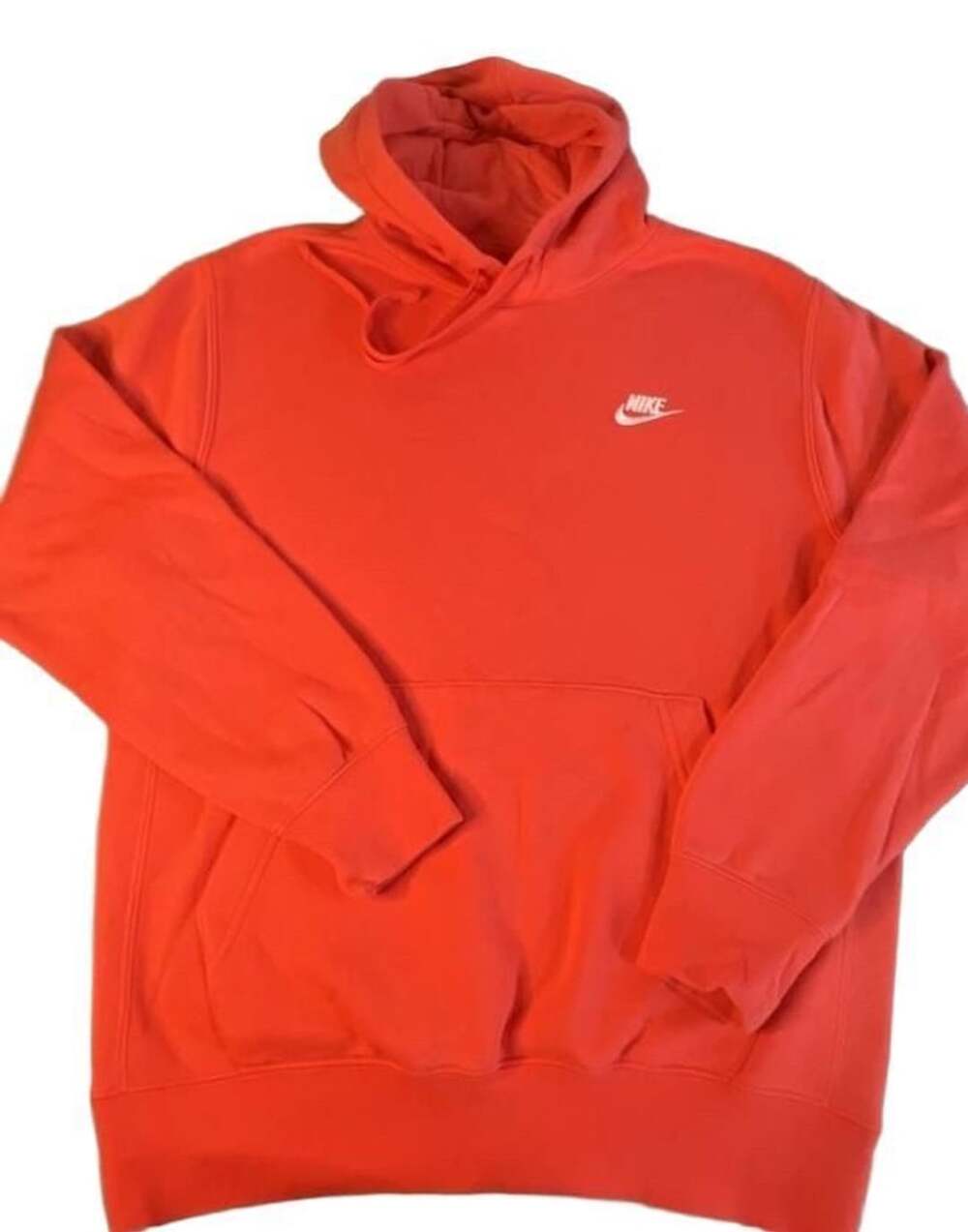 Nike Hoodie Sweatshirt Size S Coral Red Pullover Pocket Drawstring
